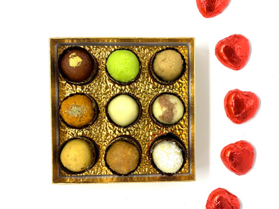 Mini Mixed Mithai: Gold Gift Box