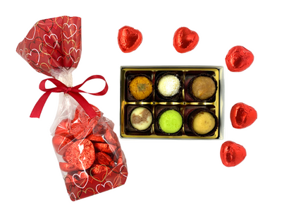 Valentine's Day Mini Mixed Mithai Box & Chocolate Hearts