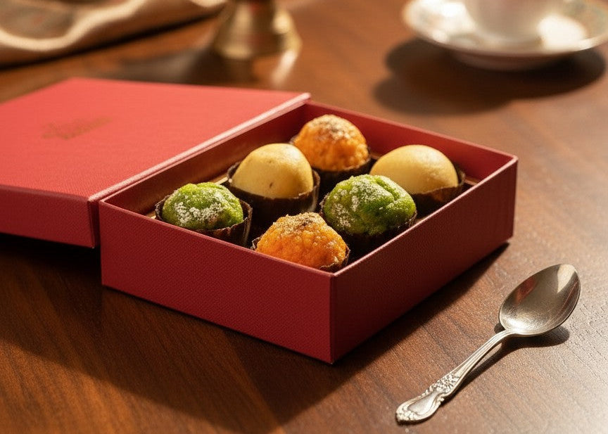 Vegan Mini Mixed Mithai: Gift Box