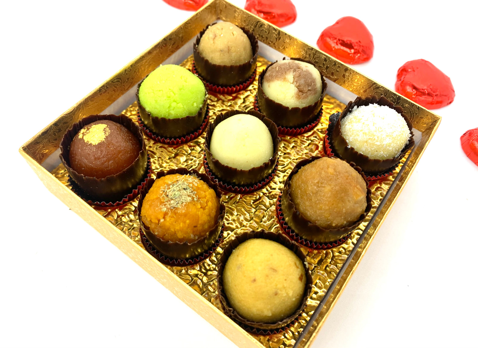 Mini Mixed Mithai: Gold Gift Box